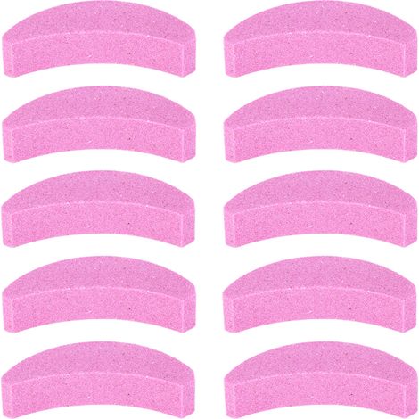 10 Stück rosa, halbmondförmige, tragbare Kettenschärfer für Schleifscheiben (1/5)