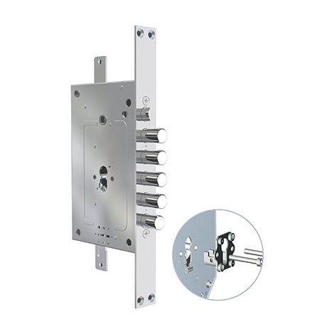 SERRATURA METALLO INFILARE 2951 PEDM CR  DM+F.SAGOM M2 TRIPL+SCR IP.MM 28 E.MM 68 DX/SX