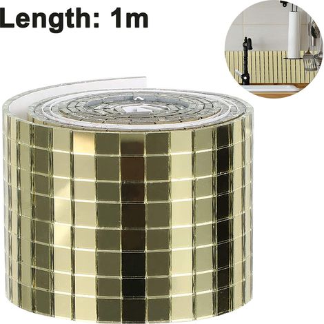 1464 pièces de mini carreaux de mosaïque carrés en verre auto-adhésifs pour loisirs créatifs, accessoires de bricolage, miroirs, mosaïques, 5 mm x 5 mm (1/5)
