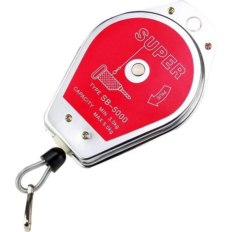 Rétractable Ressort Balancier Outil Support Suspendu Équipement 6.6-11lbs (3-5kg) Rouge pour Assemblage-ligne avec Raccord Accessoire-LIAIKI (1/5)