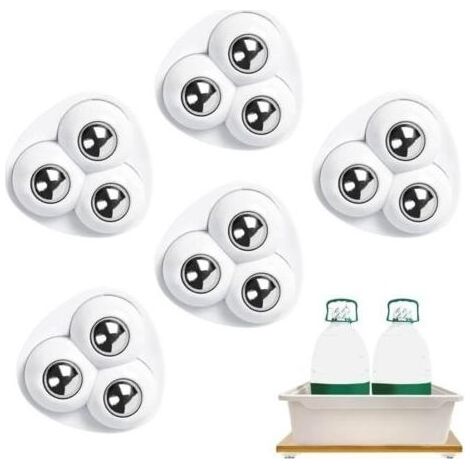 Mini Roulettes Pivotantes Autocollantes,20 Roulettes Universelles Adhésives Avec Trois Rouleaux,Silencieuses Mini Transfert (1/4)
