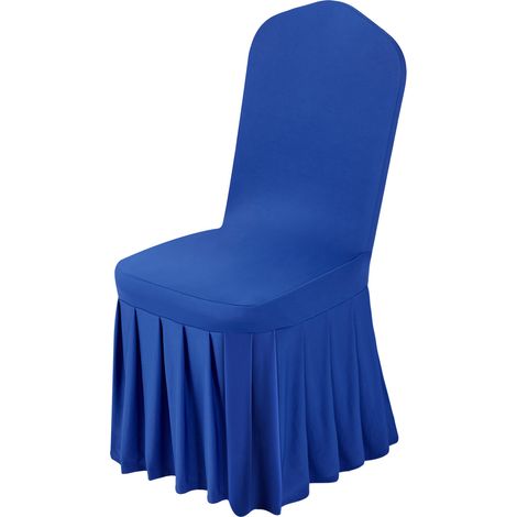 VEVOR Coprisedie Elasticizzati, 30 Pezzi Lavabili e Rimovibili in Poliestere e Spandex per Matrimoni, Feste, Sale da Pranzo, Banchetti, Ristoranti, Adatti a Sedie 510 x 450 x 950 mm, Blu