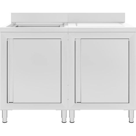 Maison Exclusive - Évier de cuisine commercial Acier inoxydable 120x60x96 cm (1/5)