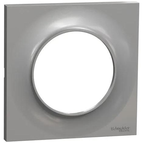 Schneider Electric Odace Styl Abschlussplatte grau Aluminium