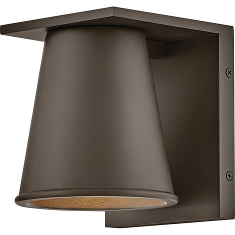 Elstead Hinkley Hans Applique d'extérieur contemporaine style architectural bronze 2700 K IP44 1 GU10