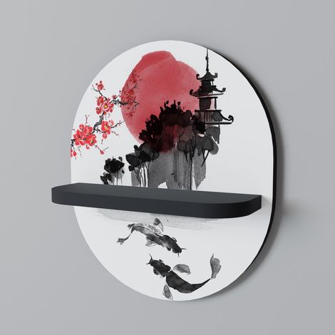 Mensola ovale CHERRY SHADOWS nera (1/5)