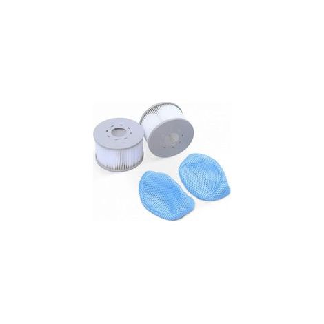 Lot de 2 filtres avec Filets pour spas gonflables MSPA V2. Ø108cm – 2 Cartouches filtrantes de Remplacement pour Spa Gonflable MSPA + 2 Filets de Protection pour Spa 2020 (1/5)