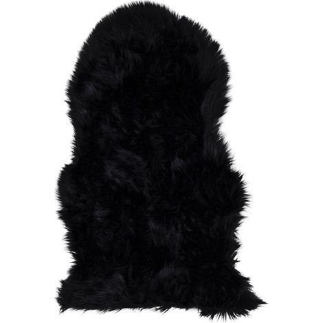 Laila Imitation peau de mouton 50x85 cm, noir.