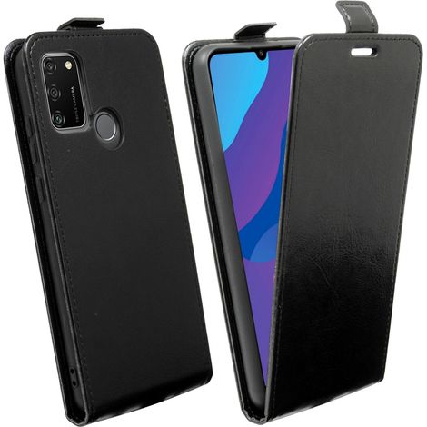 cofi1453® Flip Case kompatibel mit Honor 9A Handy Tasche vertikal aufklappbar Schutzhülle Klapp Hülle Schwarz (1/5)
