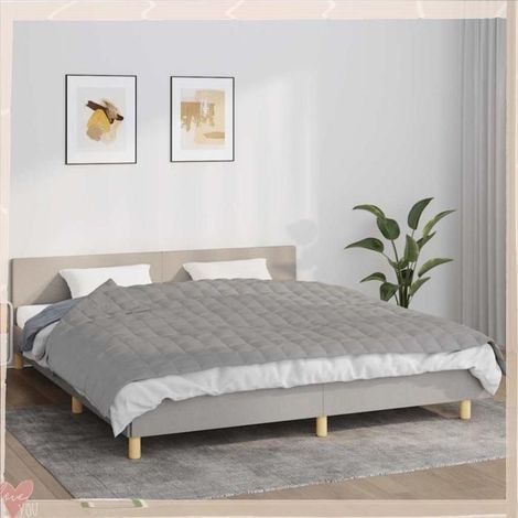 350723 Couverture lestée Gris 155x220 cm 11 kg Tissu (1/5)