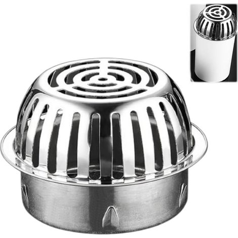304 Stainless Steel Downpipe Protection Stainless Steel Gutter Filter Leaf-Proof Stainless Steel Grid for 110mm Diameter Pipes (1/5)