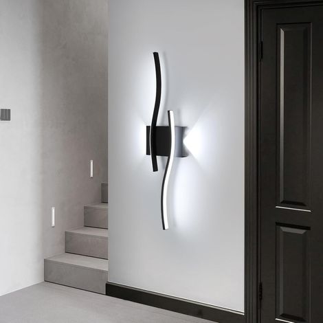 COMELY Applique Murale Intérieure LED,14W 2250LM Lampe Murale Moderne, Creative Line Luminaire Mural Interieur pour Chambre, Couloir, Salon, Salle à Manger, 6500K lumière blanche froide, 59CM [Classe (1/5)