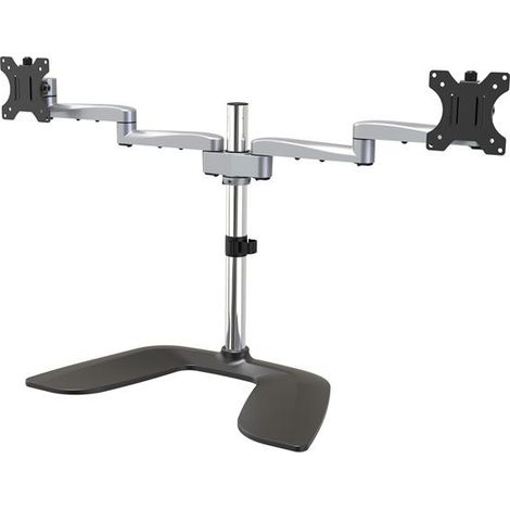 Startechcom ARMDUALSS Schreibtischhalterung schwarz und silber