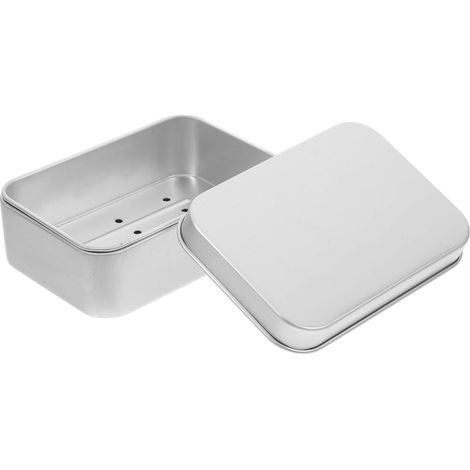 Porte-savon rectangulaire en aluminium avec couvercle, 150 ml, format voyage (1/5)