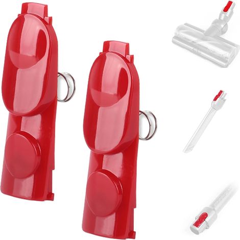 CCYKXA 2 Pcs Dyson Vacuum Cleaner Parts, Spring Clip Lock Buttons, Compatible with Dyson V6/V7/V8/V10 Vacuum Cleaner Spare Parts, Accessories for Dyson (Red) (1/5)