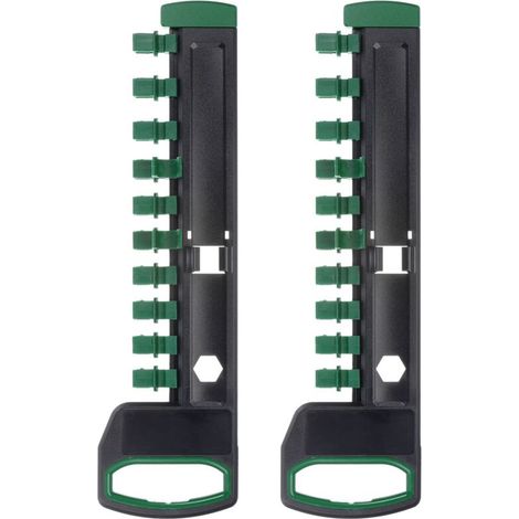 [JAMAIS UTILISÉ]Lot de 2 organiseurs de douilles de 1,27 cm avec 12 clips en plastique ABS portable Vert