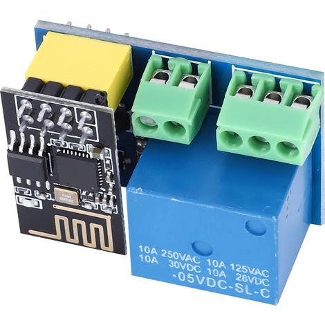 Module relais pour commande précise de machines, accessoire ESP8266 ESP-01S DC 5V (1/5)