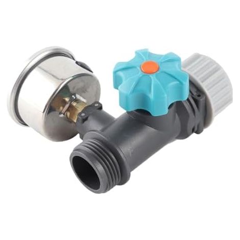 G3/4 Inch Water Pressure Regulator Valve - Adjustable with Pressure Gauge, for Greenhouse Garden Irrigation Controller, Valve/Pressure Reducer (1/5)
