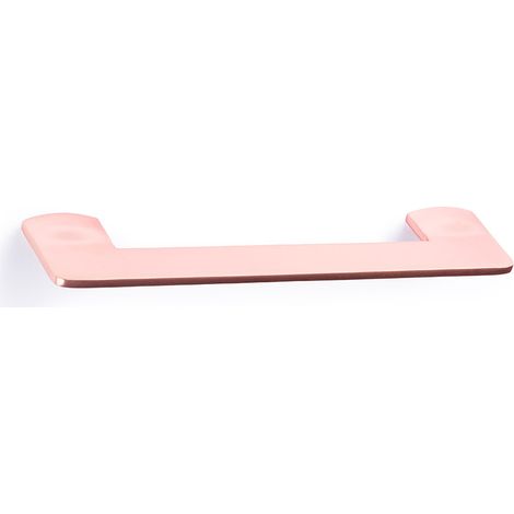 Asa de zamak con acabado oro rosso mate, dimensiones:190x40x10mm y entrepuntos:160mm -