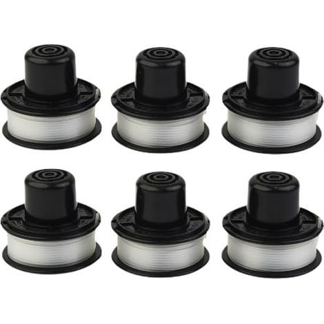 Set di testine per decespugliatore da 3/6/9 pollici per Black & Decker A6226 GL250 GL310 GL360, bobina di ricambio e filo (6 pezzi) (1/5)