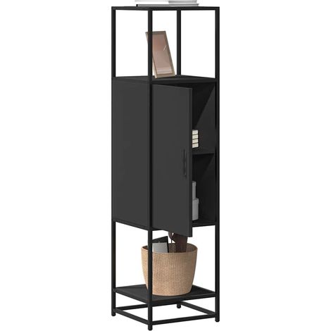 Highboard Black 35.5x35x139 cm Engineered Wood and Metal vidaXL (1/5)