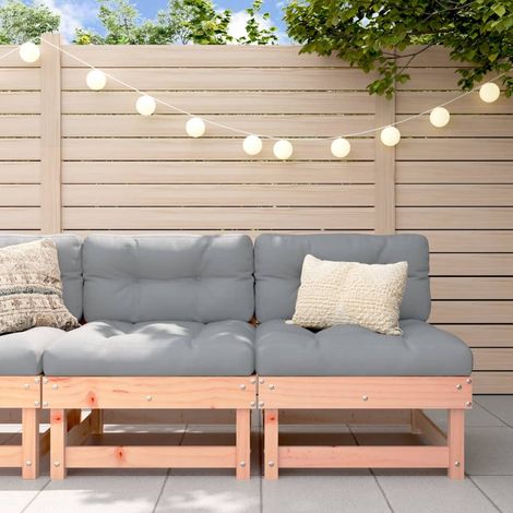 Canapés centraux avec coussins 2 pcs,Canapé de jardin,Banquette bois massif douglas DGBDF852726 (1/5)