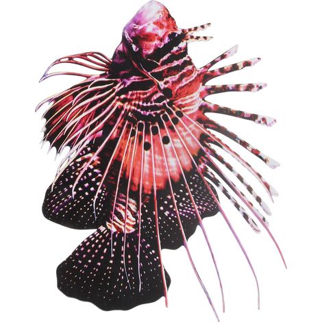 Décoration Murale en Fer Poisson Ornement pour Intérieur et Extérieur, Sculpture Murale Artistique Rouge, pour Bureau ou Librairie (1/5)