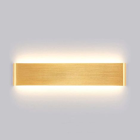 Applique murale créative en métal, applique murale moderne à LED, appliques murales en aluminium avec abat-jour en acrylique, applique murale dorée pour chambre à coucher, appliques murales à cadre lu (1/5)