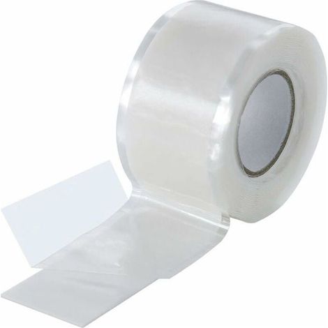 - 1 PCS Ruban en silicone auto-fusionant (auto amalgamant 25 mmx3m de large, blanc, auto-vulcanisant), Ruban isolant et Bande (1/5)