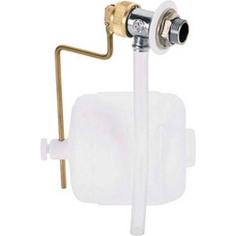 Suinga – Vanne de régulation de niveau pour skimmers – Acier inoxydable – Raccordement filetage extérieur 3/8' – Bouée réglable pour niveaux d'eau optimaux (1/2)