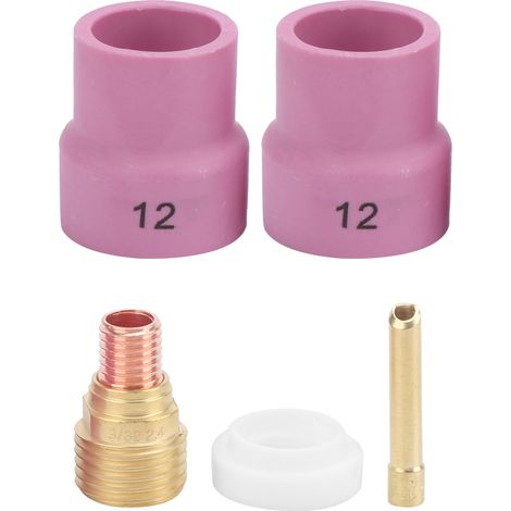 Ensemble de buse de soudage en céramique, mandrin, entretoise à lentille d'air WP-9/20, accessoires pour outils de soudage refroidis par air (1/5)