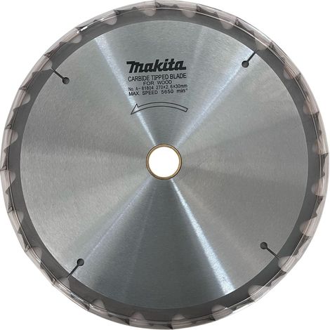 Makita A-81804 Wolfram-Kreissägeblatt, 270 x 2,6 x 30 mm, 270 x 2,6 x 30 mm, 24 Zähne