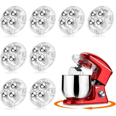Roulettes auto-adhésives, roulettes pour appareils de cuisine, mini-roulettes universelles pivotantes à 360° ( transparentes, lot de 8) (1/5)