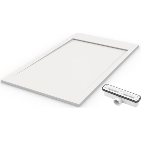 Extra flache Duschwanne PREMIUM AMBIENTE weiß RAL 9003 90x160