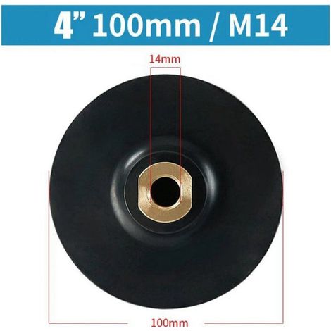 Support De Broyage En Caoutchouc - M10 - Pour Polissage De Surfaces Courbes Et Sculptures - 4 Pouces - Lot De 2 (1/3)