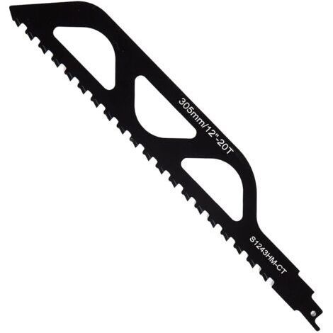 Lame Scie Sabre 305mm Carbure – Coupe Pierre, Béton, Ytong – Compatible Einhell, Bosch, Dewalt (1/5)
