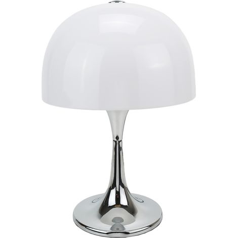 Lampe de table moderne 3 lumières G9,  blanc chromée 38x26 cm