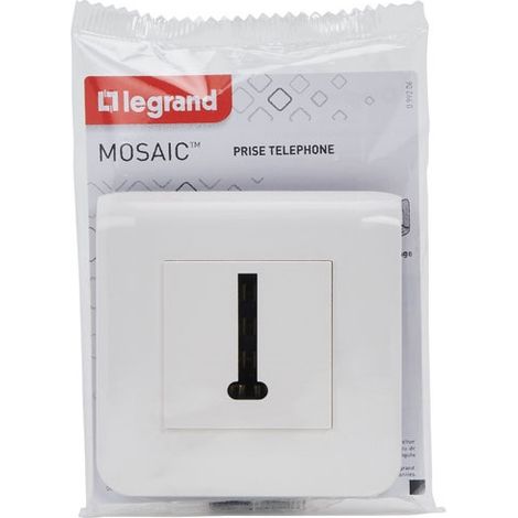 Prise téléphone en T Legrand Mosaic™ complète