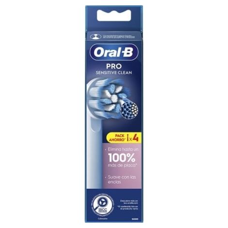 Cabezal de Recambio para Cepillo Oral-B Pro Sensitive/ Pack 4 uds