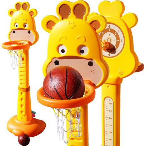 SET DA BASKET GIRAFFE BASKET MELODIE REGOLABILI 3 GIOCHI + PALLE + ANELLI (1/5)