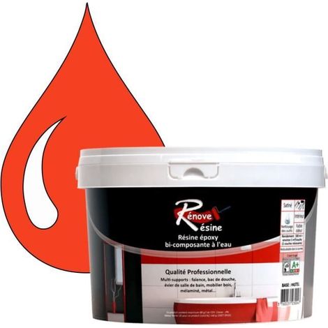 Peinture Résine - Rénove Résine 0.5L - Orangé signalisation - Brillant - Monocouche (1/4)
