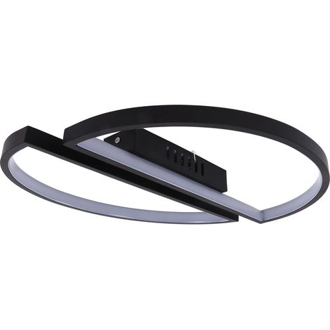 Plafonnier semi-circulaire, design simple, lumière chaude, en métal résistant, LED, idéal pour chambre et cuisine. (1/5)