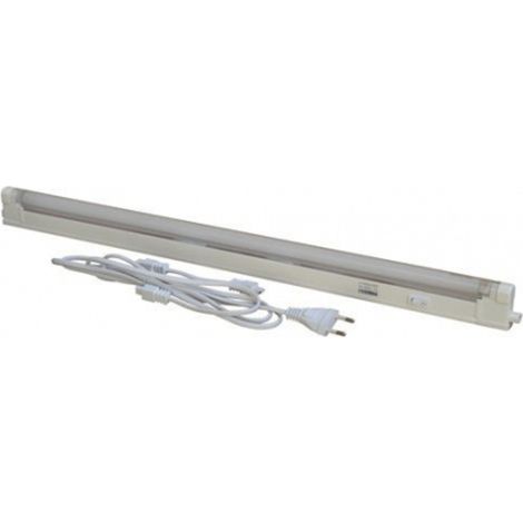 TrAdE Shop Traesio - 4w Tubo Neon 30cm Led Completo Di Plafoniera T5 Luce Bianco Caldo 3000k Cavo 1mt -