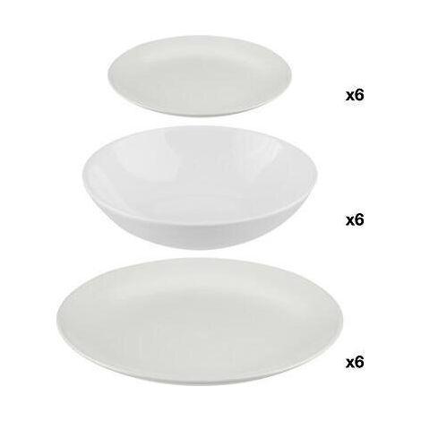 VAJILLA 18 PIEZAS COLOR BLANCO (1/5)