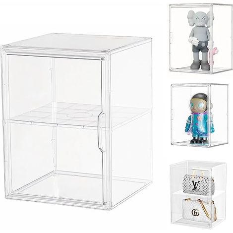 Vitrine Plexiglas Box, Acryl Vitrine, Sammlervitrine mit Tür, Für Minifiguren, Figuren Kleine, Action Figuren Spielzeug, Modellautos, Sammelfiguren (302540cm) (1/5)