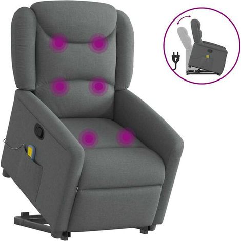 Chaise longue de massage en tissu, design ergonomique, dossier réglable, couleur gris anthracite – pour salon, chambre ou spa à domicile (1/5)