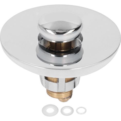 Bouchon de Sink Drain à Pop-Up Anti-Bouchage, Brass/Stainless Steel, pour Eviers 28-38mm, avec Panier et Joints (1/5)