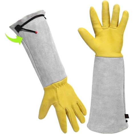 Gants de jardinage pour hommes et femmes – Gants de travail en cuir – Outils de jardinage – Gants résistants aux coupures, gants Briar Rose (1/4)