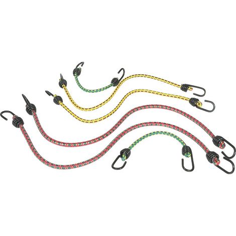 ARRIMUP - Sandow 8mm 0,3/0,6/0,8m avec crochets - lot de 6 pcs - 18368 - Ce produit de marque TOPCAR est neuf.