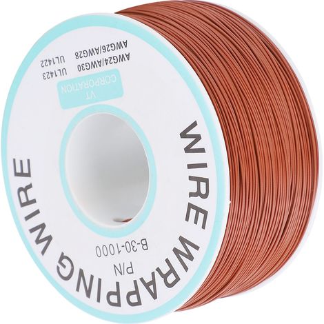 Fil de cuivre pour circuit imprimé, fil volant étamé monoconducteur, ligne de connexion électronique marron (1/5)